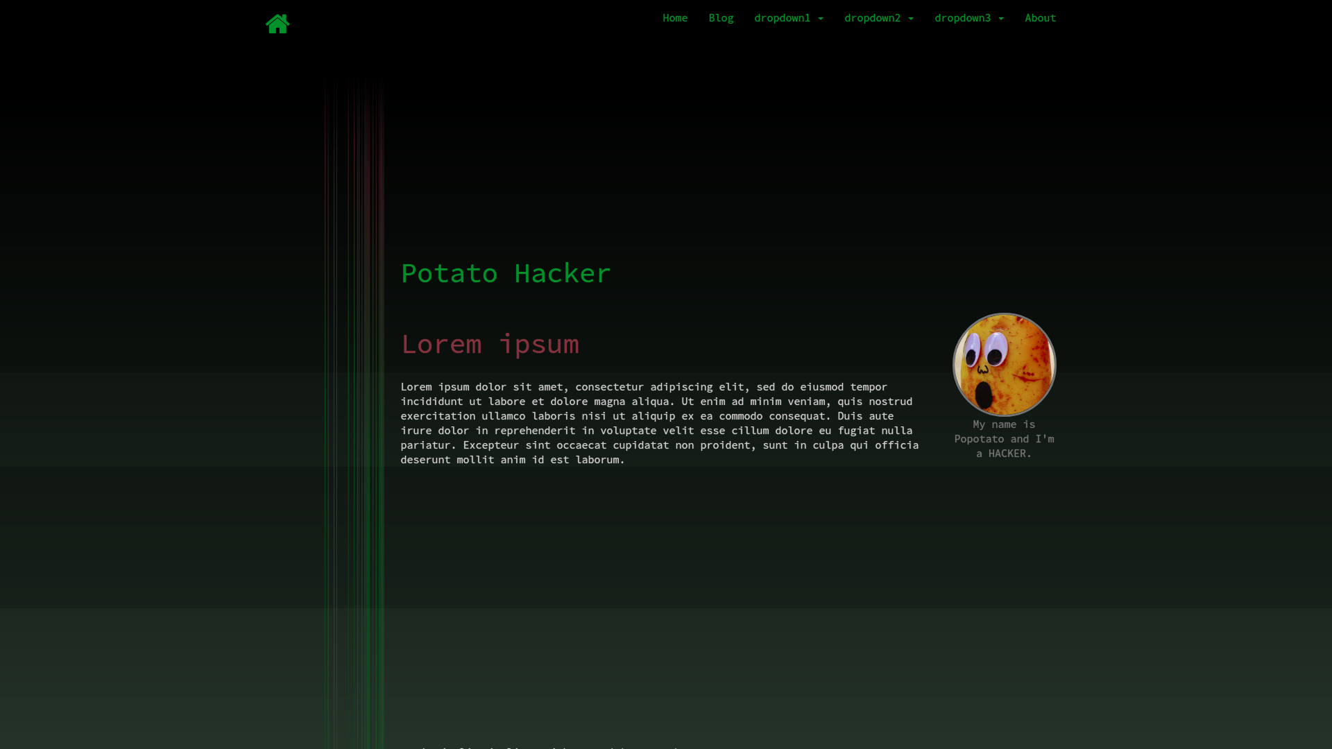 potato hacker theme